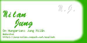 milan jung business card